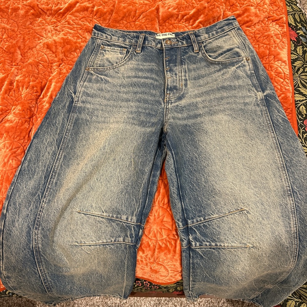 We The Free Mid Rise Barrel Jean
